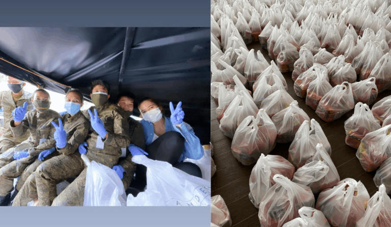 Bela Padilla, Phl army distribute relief goods to Pinoys affected by community quarantine