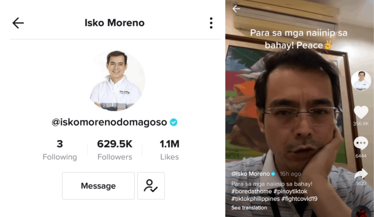 Mayor Isko Moreno is now on Tiktok!