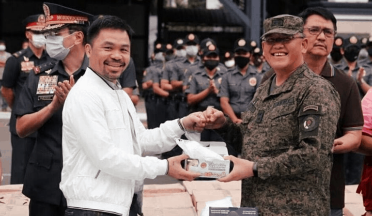 Sen. Manny Pacquiao vows more aid while on quarantine