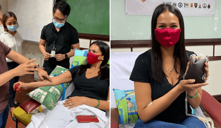 COVID-19 survivor Iza Calzado donates blood plasma on Phl Independence Day