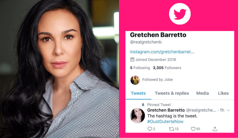 Gretchen Barretto denies owning anti-Duterte Twitter account