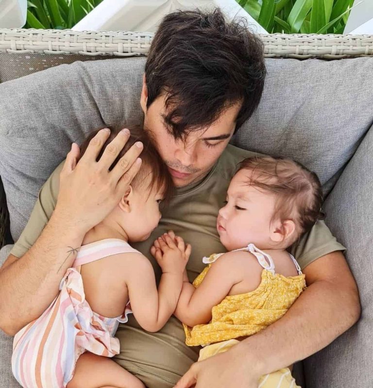 Erwan Heussaff looks after baby Dahlia and niece Thylane in the cutest photos