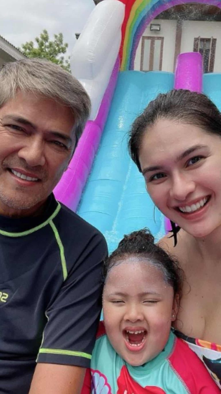 Baby Tali stays cool in inflatable pool with parents Pauleen Luna, Vic Sotto