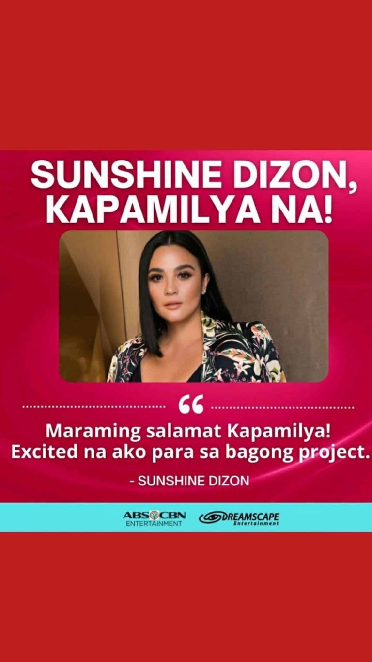 Sunshine Dizon is ‘happy to be Kapamilya’