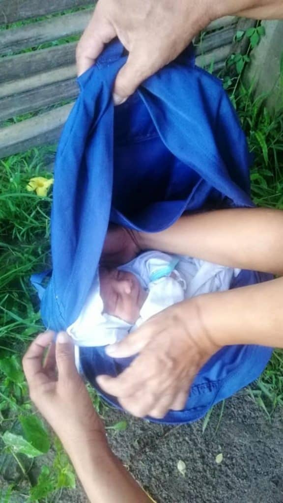 Baby boy found abandoned in backpack leaves netizens heartbroken