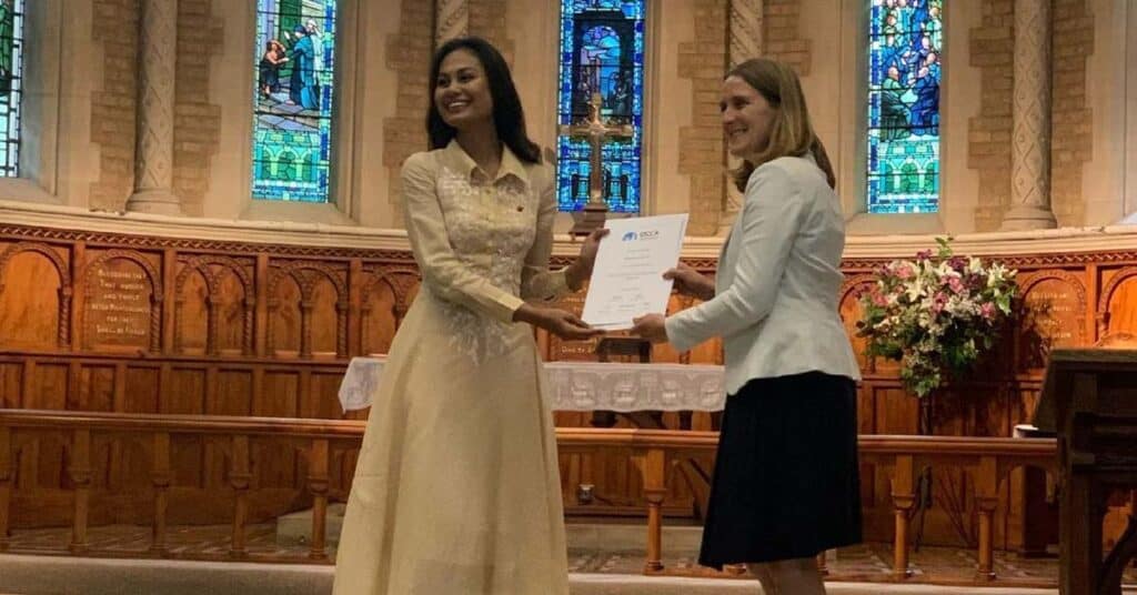 Venus Raj graduates from UK school