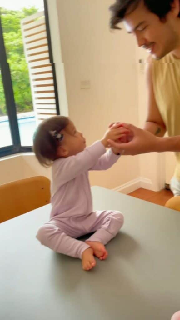 WATCH: Baby Dahlia is her dad Erwan Heussaff’s little helper