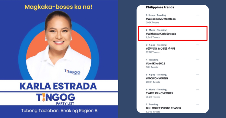 Netizens urge Karla Estrada to withdraw COC as Tingog Sirangan party-list rep