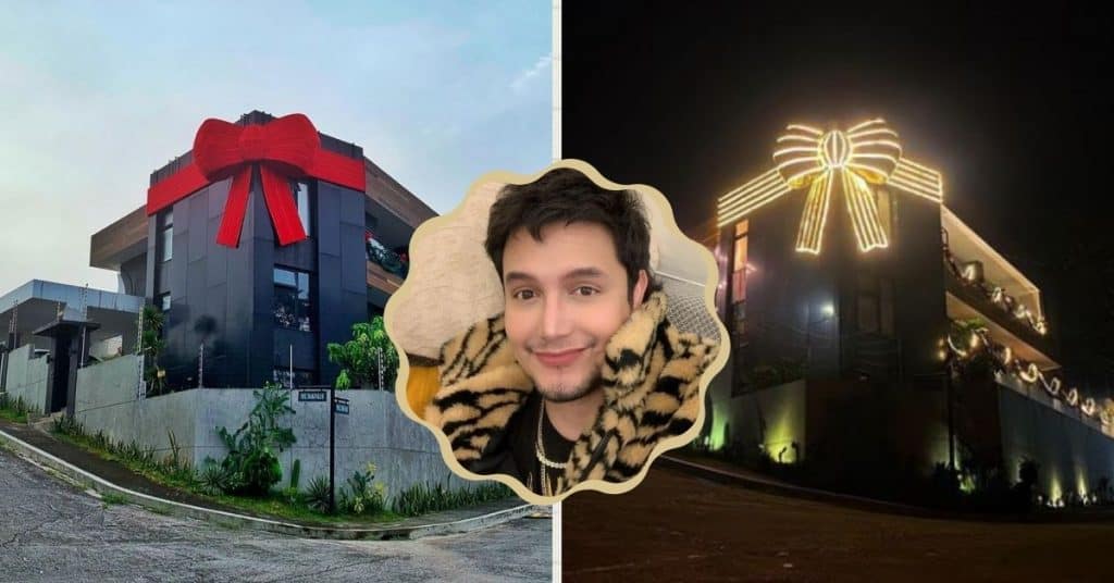 Paolo Ballesteros lights up giant Christmas gift-themed house