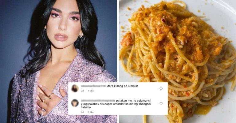LOOK: Pinoy netizens feast over Dua Lipa’s palabok-looking meal