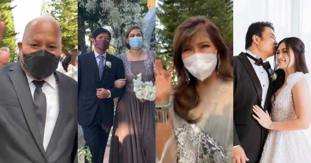 LOOK: Sara, Bongbong and other politicos attend Bong, Lani Revilla daughter’s wedding