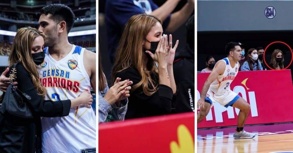 Julia Barretto cheers boyfriend Gerald Anderson during MPBL game