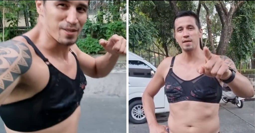 WATCH: Marc Pingris fulfills dare to run in village wearing a bra