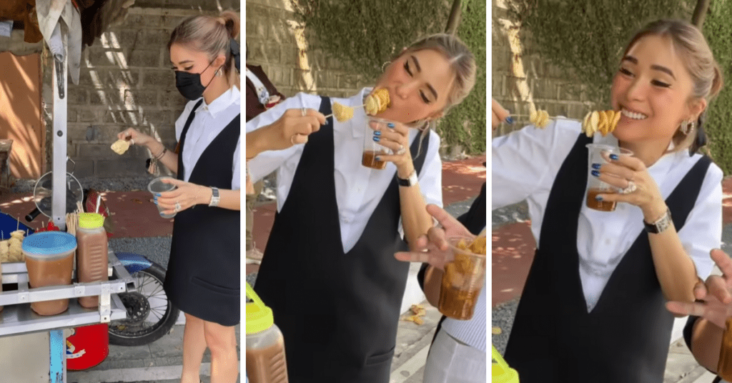 Heart Evangelista eats street food in style