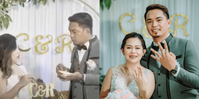 Newlyweds’ hilarious cake-cutting moment leaves netizens rolling on the floor