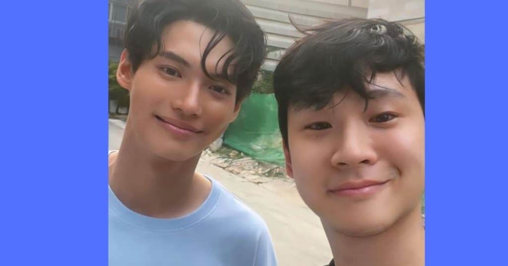 LOOK: Richard Juan snaps a selfie with Thai actor Win Metawin