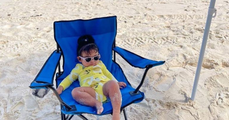 LOOK: Elisse Joson’s baby girl Felize is the coolest gal on the beach