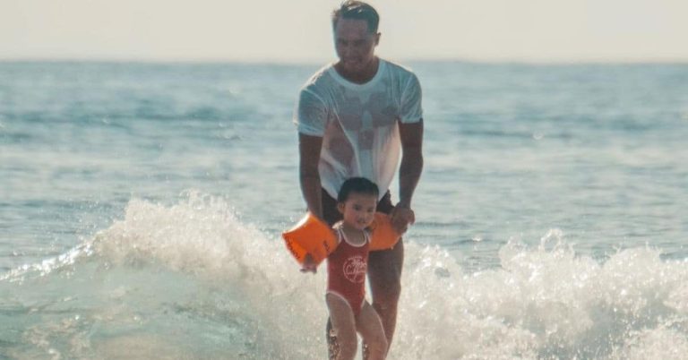 LOOK: Philmar Alipayo’s baby girl Lilo rides waves in Siargao