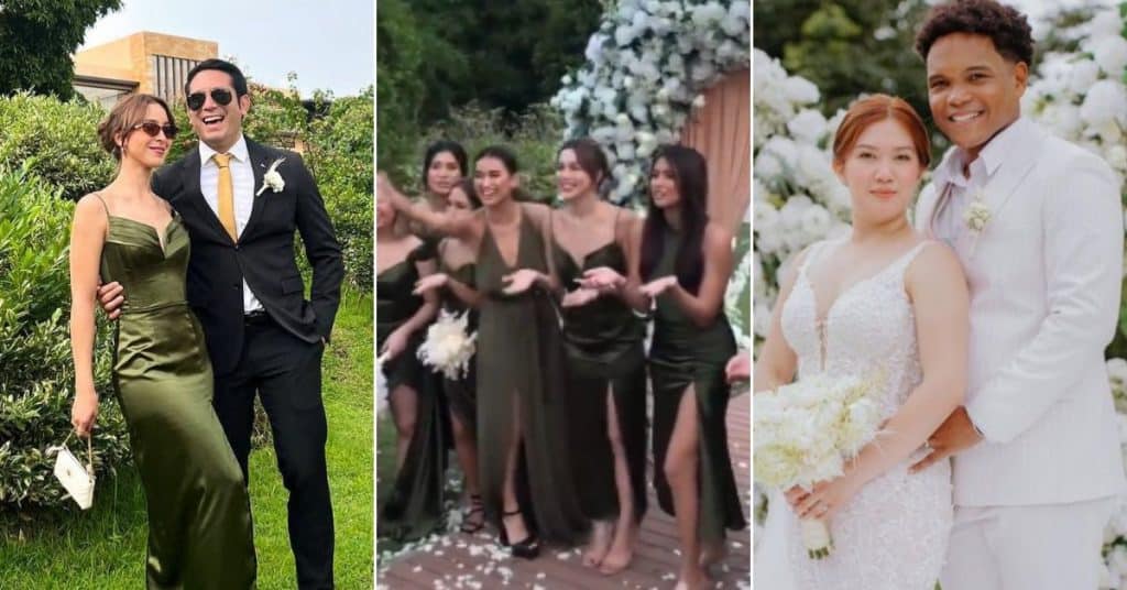 Next bride? Julia Barretto gets bridal bouquet at Joe Vargas and Bianca Yanga’s wedding