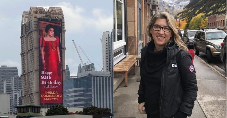 The Kingmaker director calls out use of Imelda Marcos photograph in electronic billboard