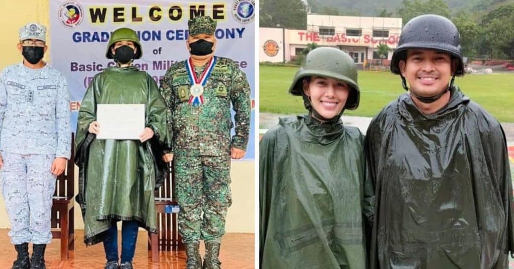 Vickie Ruston and Jason Abalos finish military training