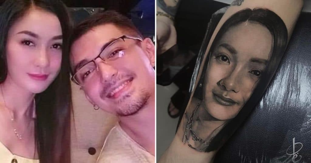 Andrew Schimmer gets face tattoo of late wife for Valentine’s Day