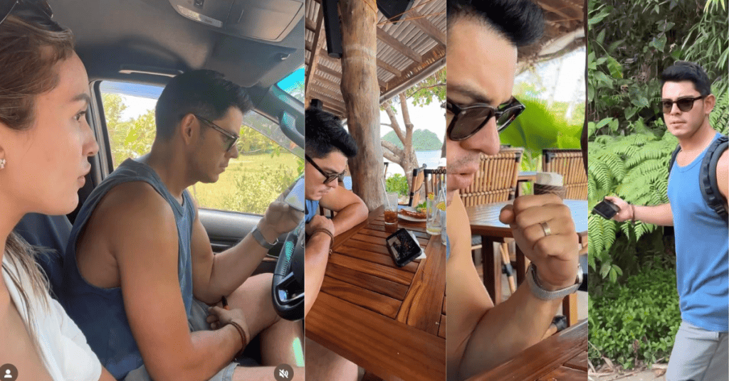 Sarah Lahbati shares funny video of Richard Gutierrez focused on Lakers game during vacation