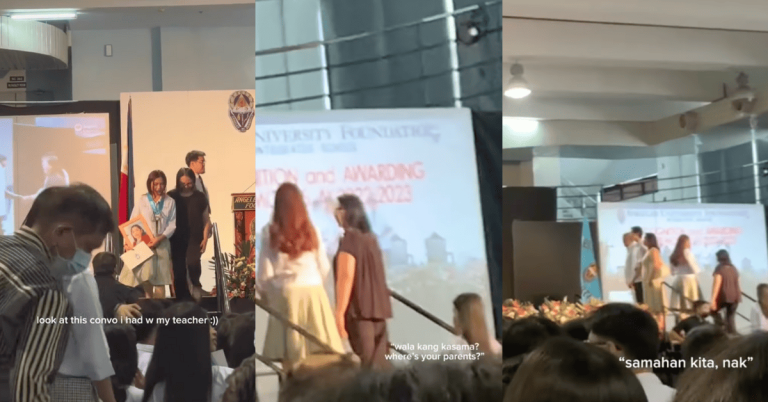 Netizens praise teacher for joining student who brought late mother’s picture frame on stage