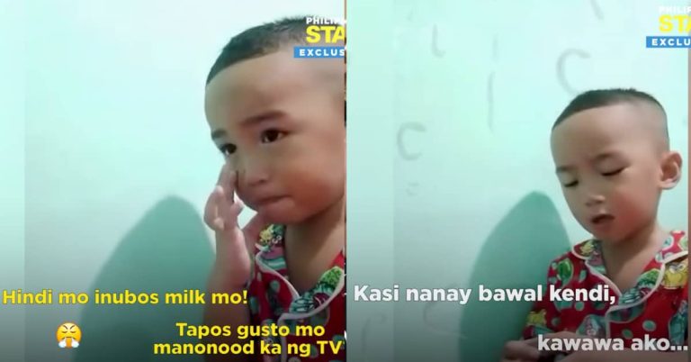 Three-year-old boy amuses netizens with his reasoning after mom got mad for not finishing his milk