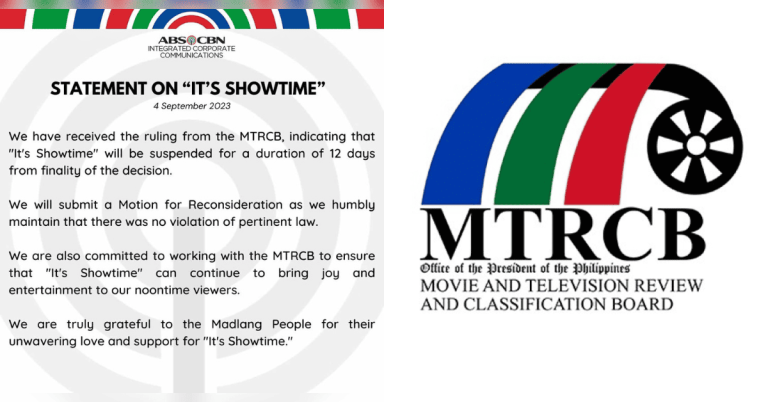 ABS-CBN responds to MTRCB’s suspension of It’s Showtime