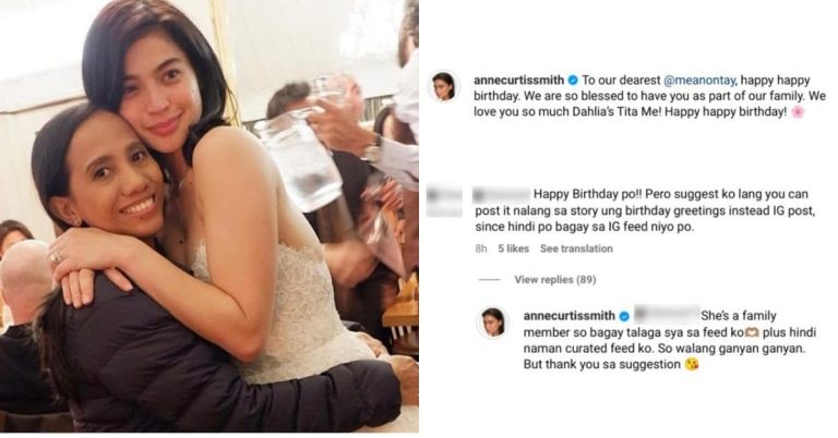 Anne Curtis responds gracefully to netizen’s ‘unsolicited’ comment on PA