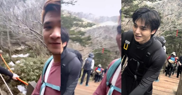 Pinoy traveler bumps into Song Kang during hike in South Korea