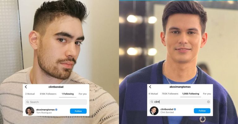 Clint Bondad raises eyebrows after following only Tom Rodriguez on Instagram