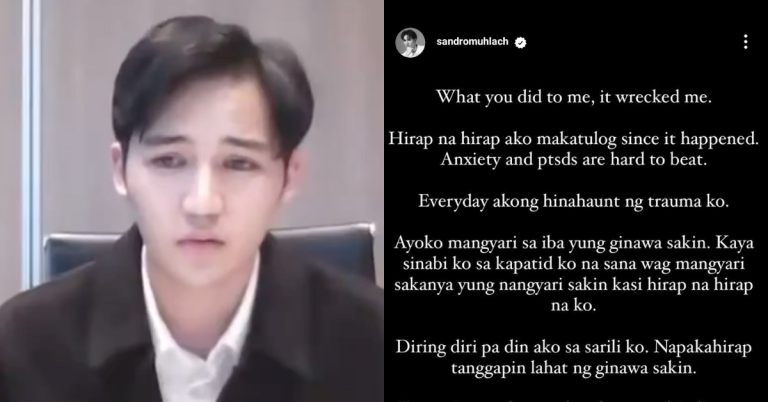 ‘Everyday akong hina-haunt ng trauma ko’: Sandro Muhlach breaks silence on alleged sexual assault by GMA 7 independent contractors