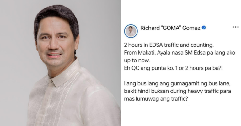 Richard Gomez responds to backlash after EDSA traffic rant: ‘My sentiment was the very bad traffic’