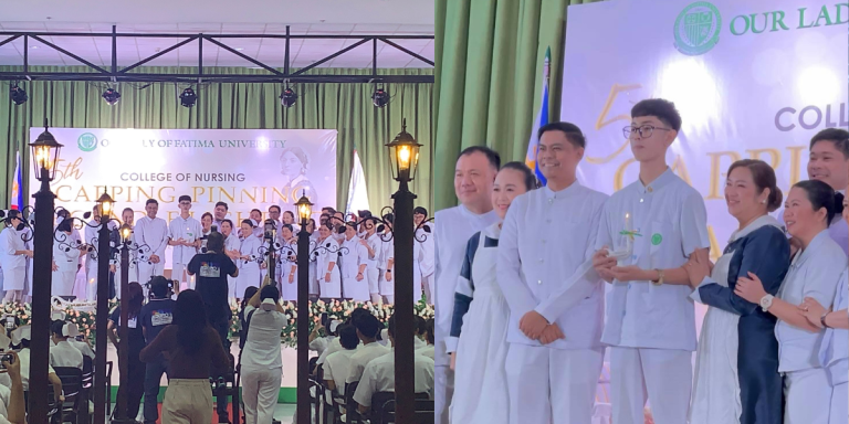 Teachers come together to accompany nursing student after his parents couldn’t make it during the capping and pinning ceremony