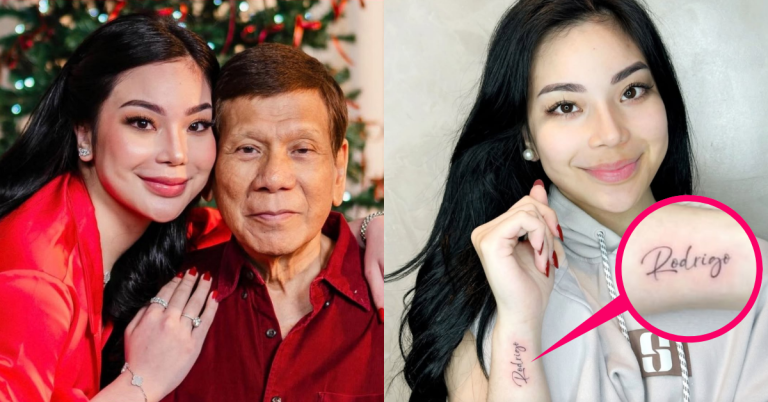Kitty Duterte honors detained father Rodrigo Duterte with permanent tattoo of his name
