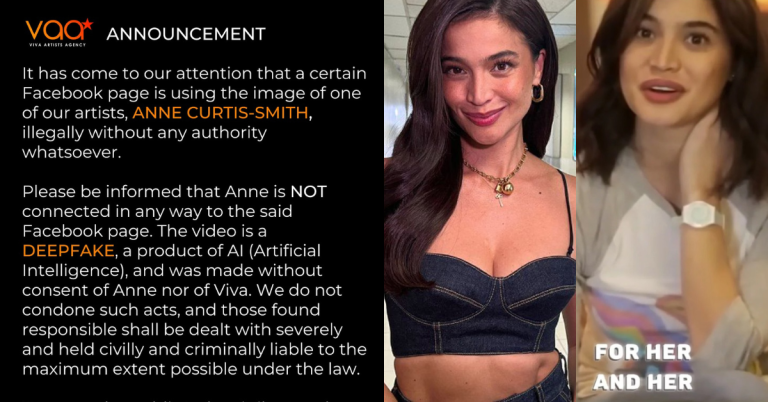 Viva warns public against AI-generated ‘deepfake’ video of Anne Curtis