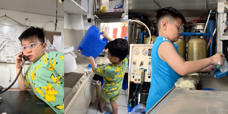 Start them young: Father wows netizens after teaching son on family business at 10 years old